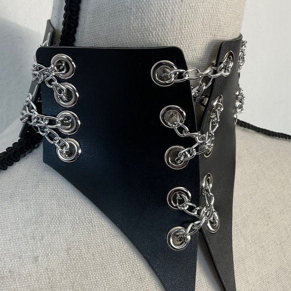 Black and Silver Choker Necklace - Picture 4 of 6